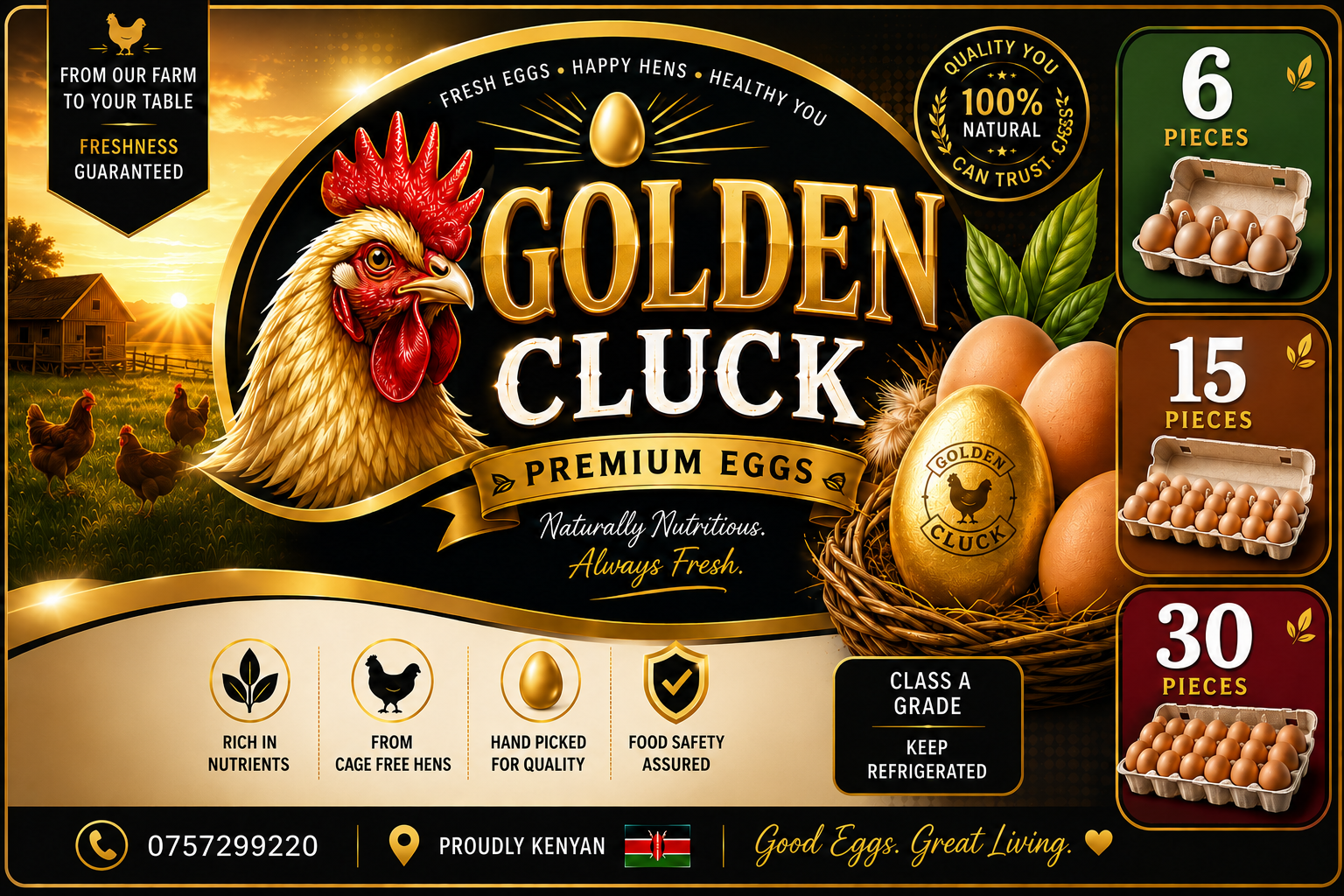 Golden Cluck Premium Eggs